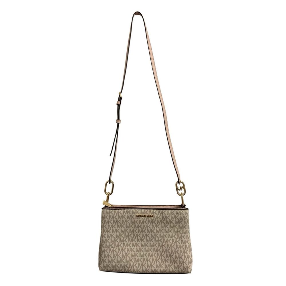 Michael Kors Trisha Medium Logo Crossbody Bag EUC - Picture 4 of 16